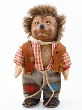 Steiff "Mecki" Hedgehog Vintage 1960s Toy Doll Germany (7627/17)